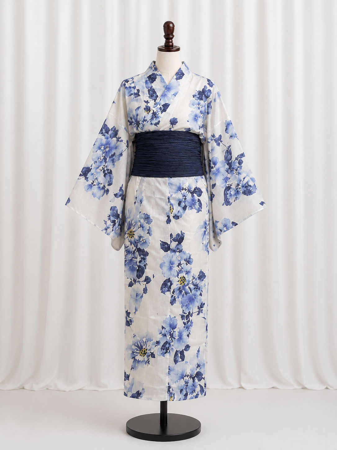 涼風ブルーフラワー浴衣